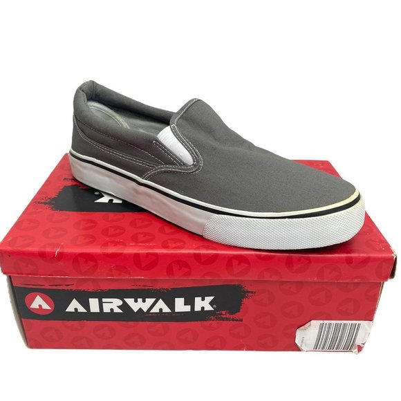 Airwalk Shoes Airwalk Mens Silp On Sneakers 5 Gray Canvas Imperfect